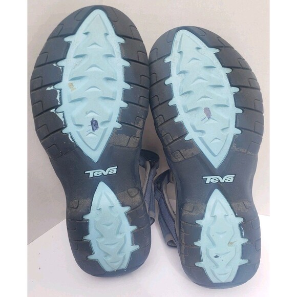 TEVA WOMEN'S SZ 8 SANDALS - BERING BLUE Tirra Sports Strappy Hiking Hook & Loop - Picture 13 of 13